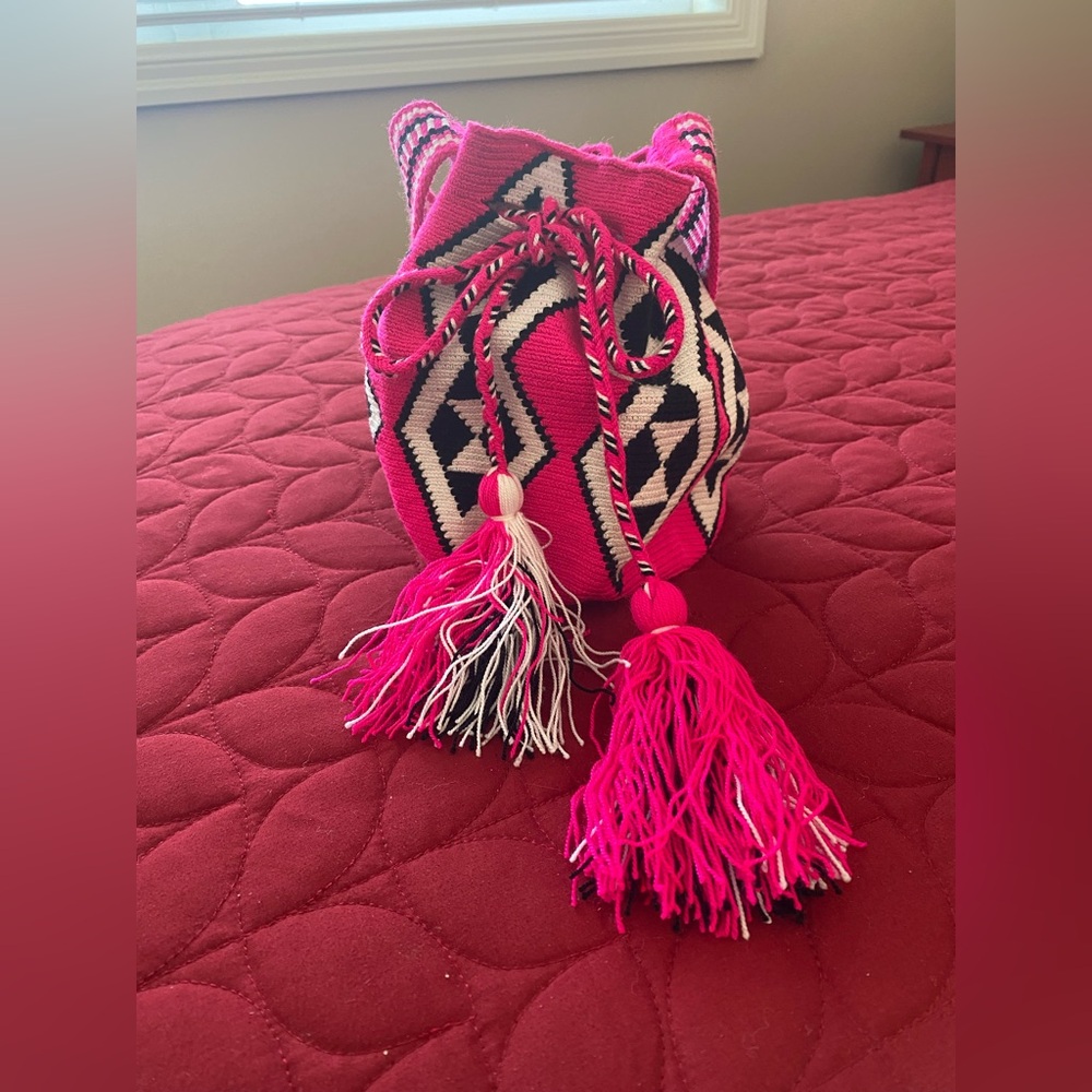 Unique hand crafted in Uganda Patterned Bag